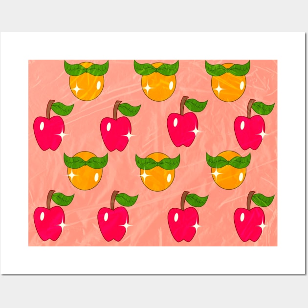 Apples and Oranges Pattern Wall Art by Fad-Artwork